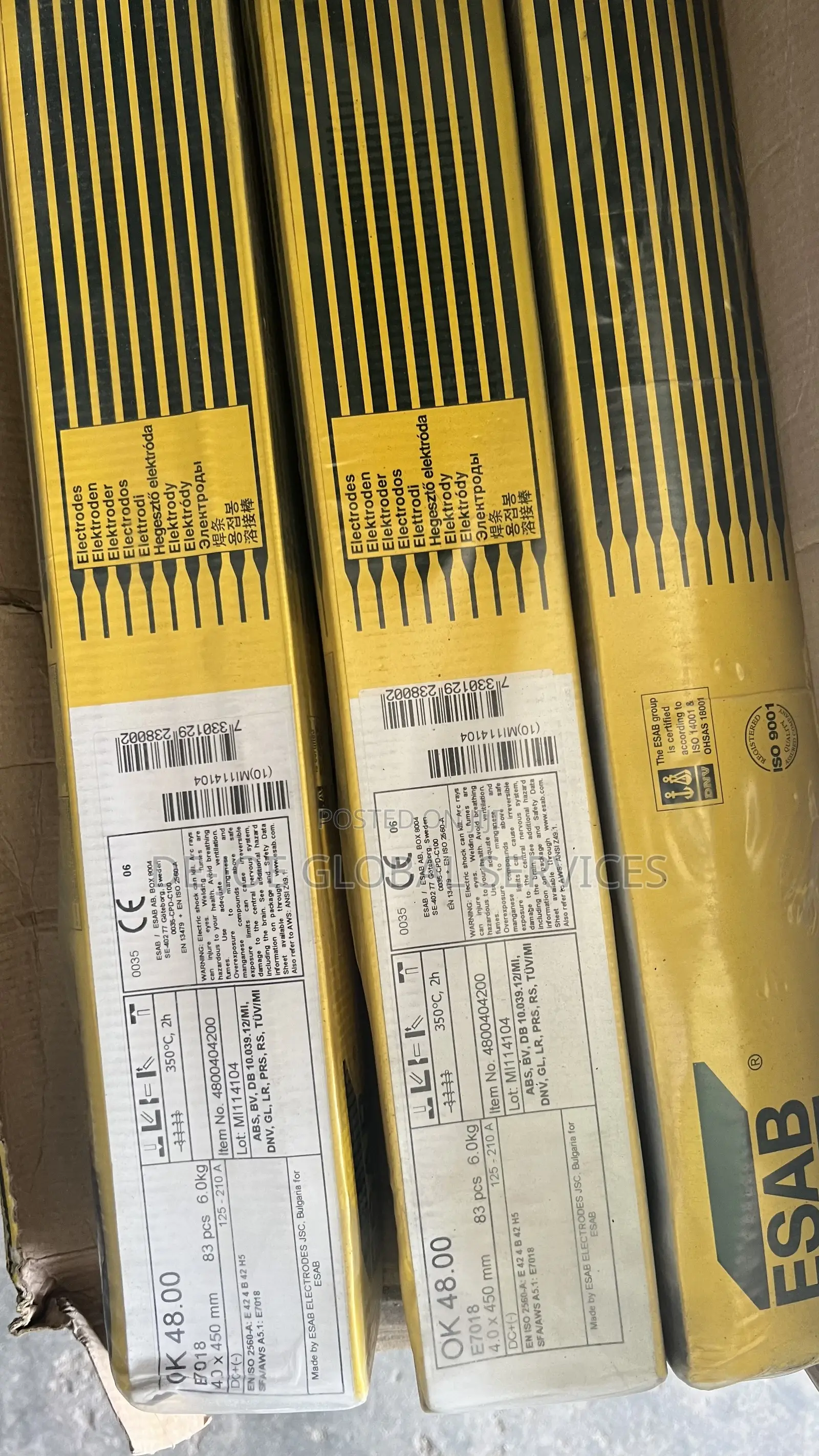 Esab Ok48 4mm X 450mm Electrode Paper Packet