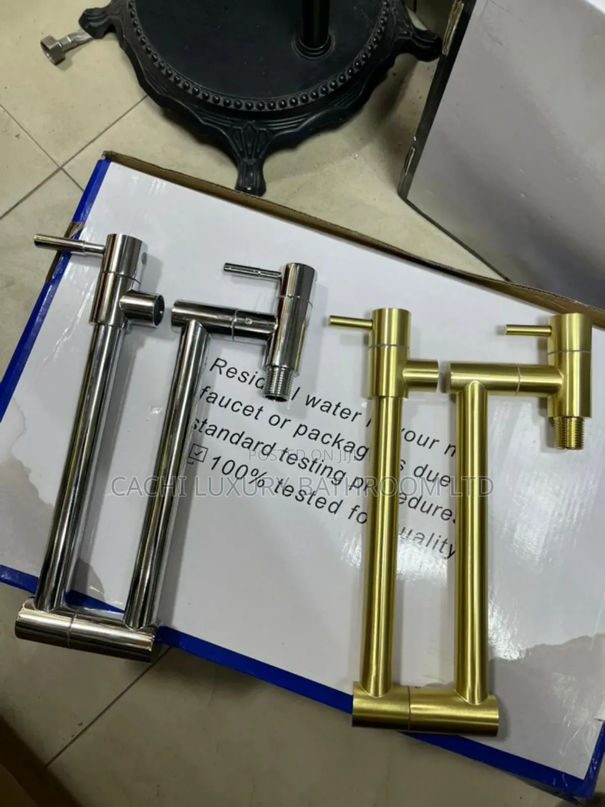 Gold and Silver Pot Filler Tap