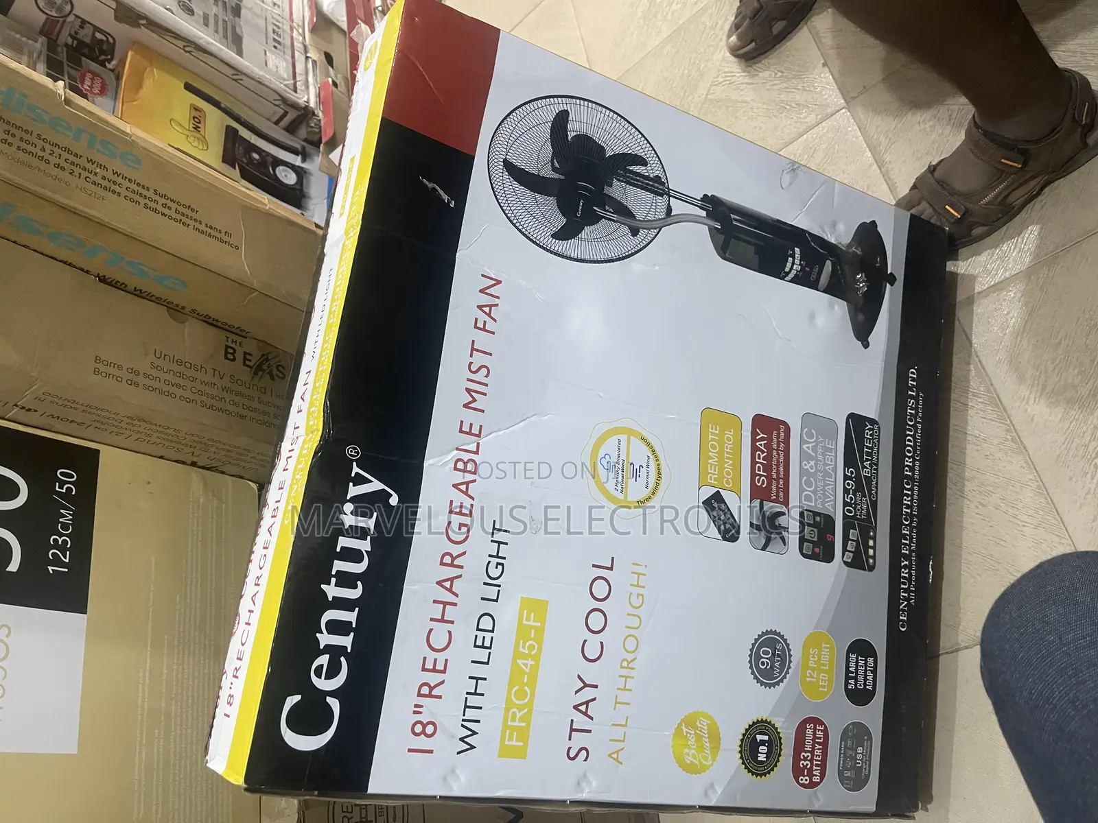 Brand New Century 18inch Mit Water Cooling Fan