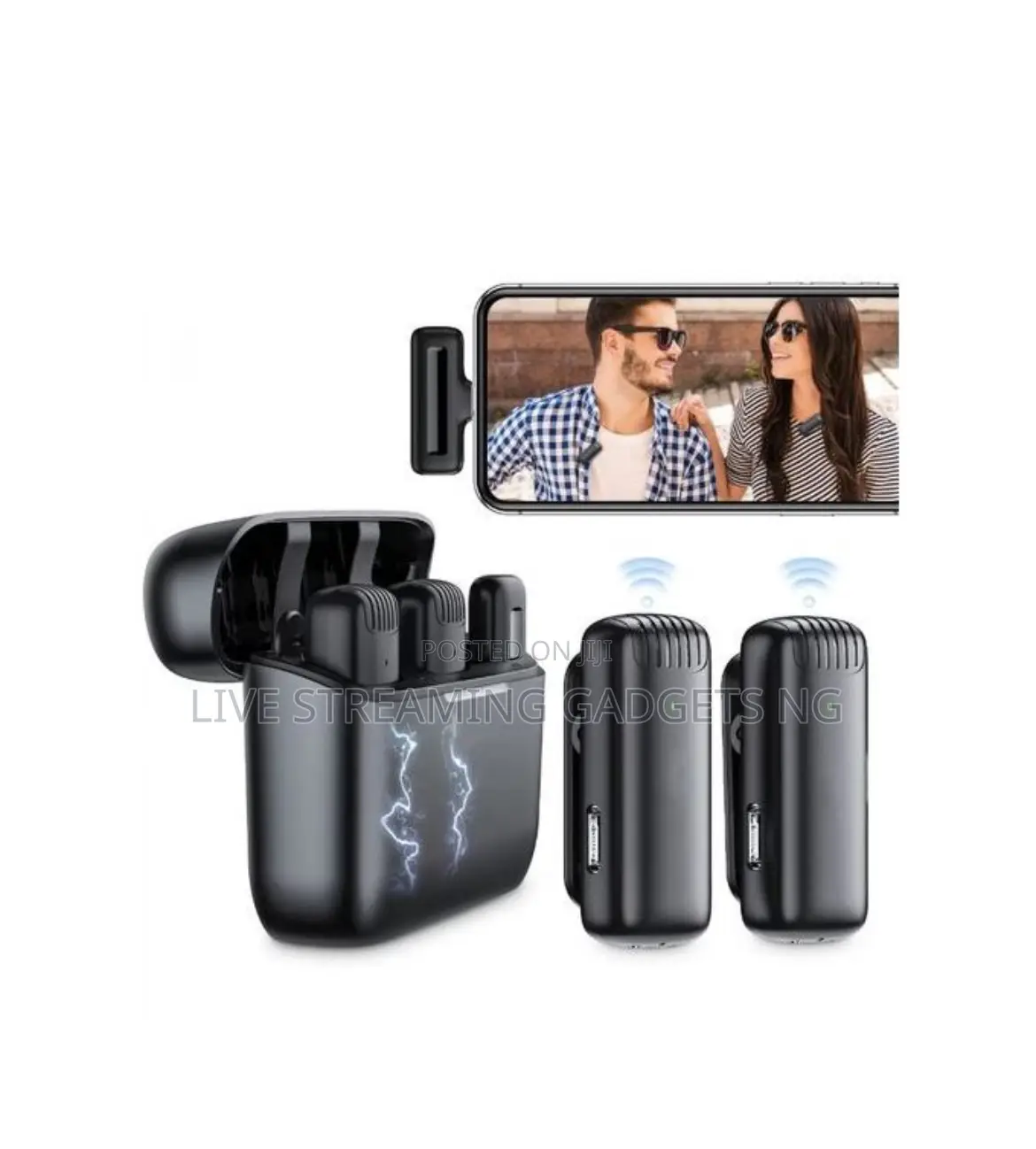 J13 Wireless Lapel Microphone + Charge Box Noise Reduction