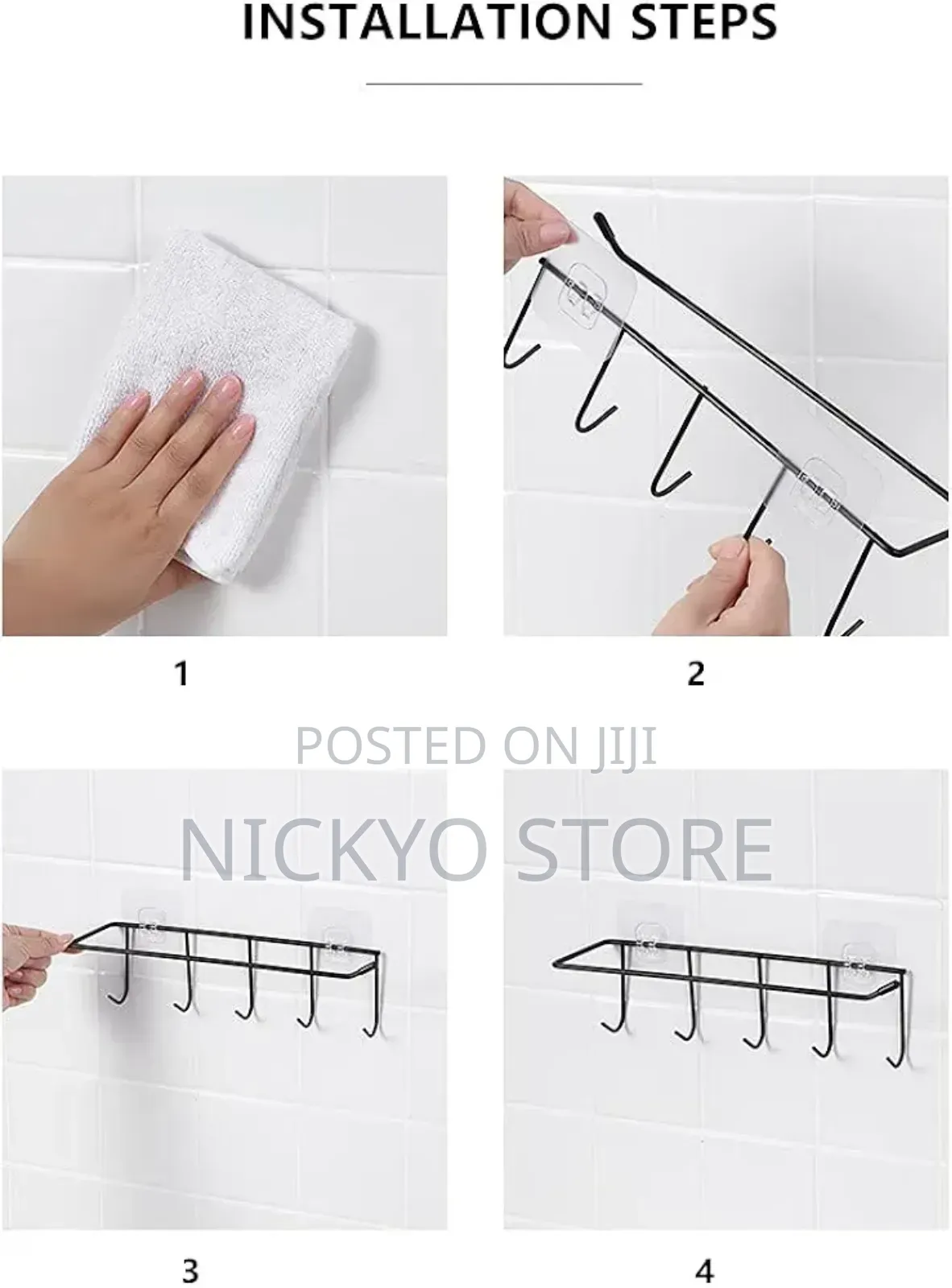Wall-Mounted Kitchen Roll and Utensil Rack