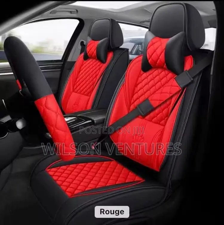 Red and Black Complete Set Car Seat Cover