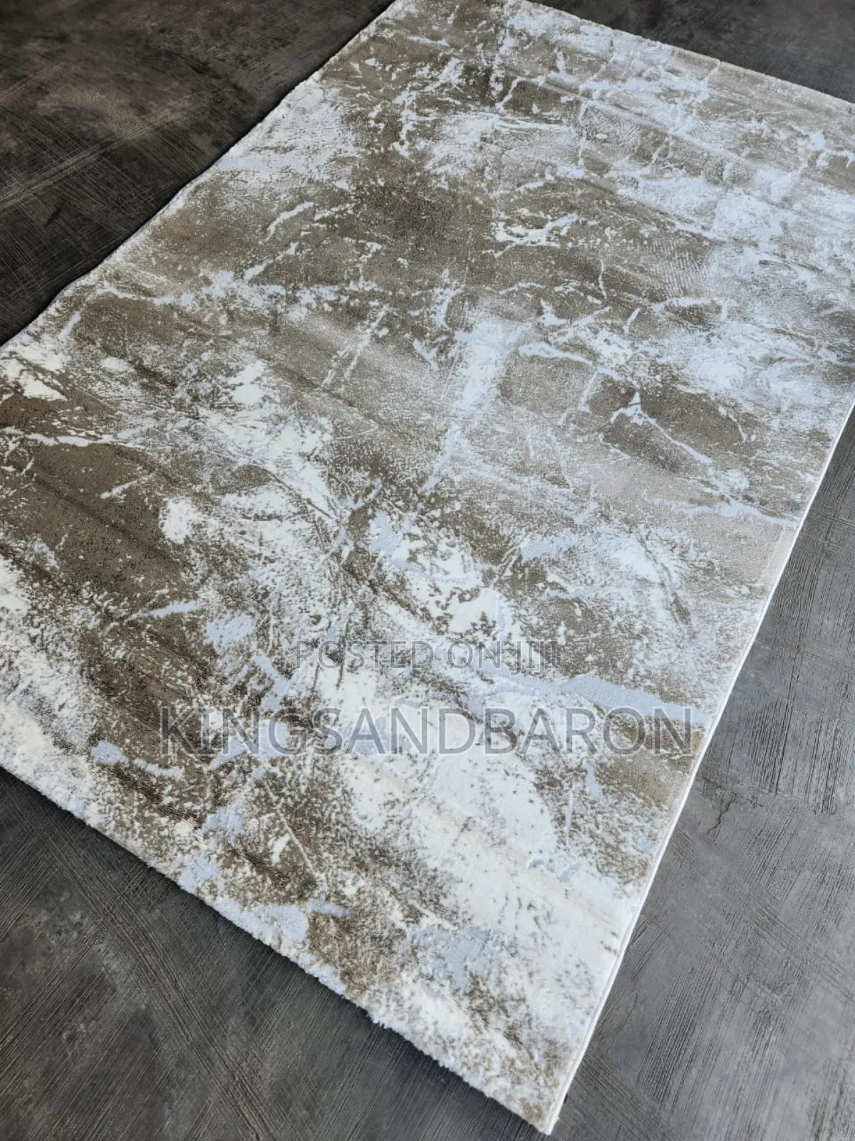 5*7fts Brown Cream Turkey Center Rug Available