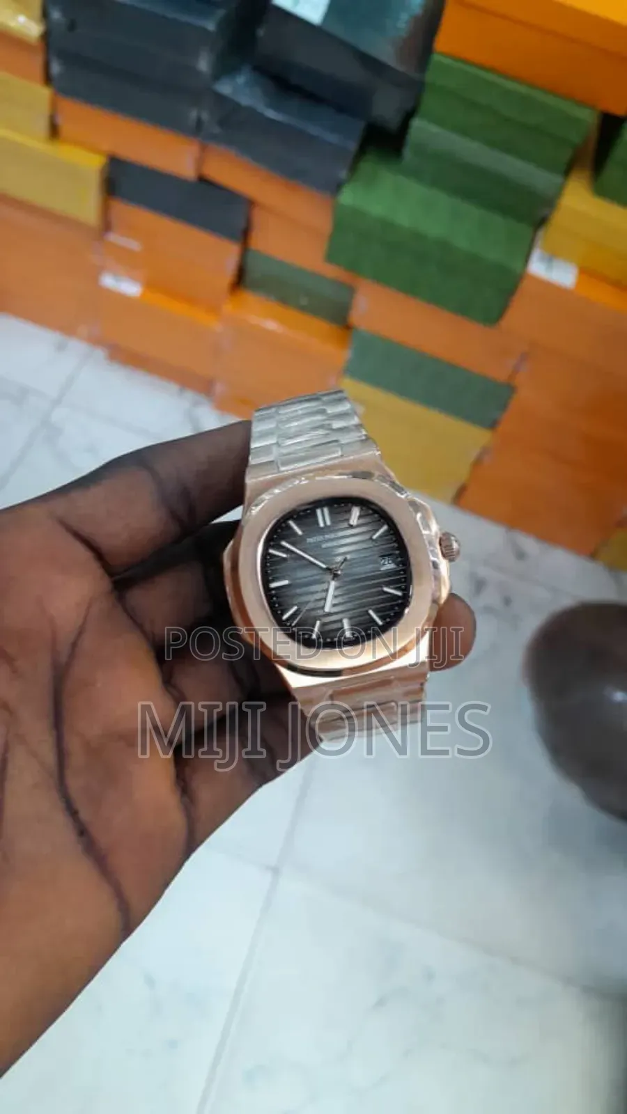 Automatic Rose Gold Chain Watch
