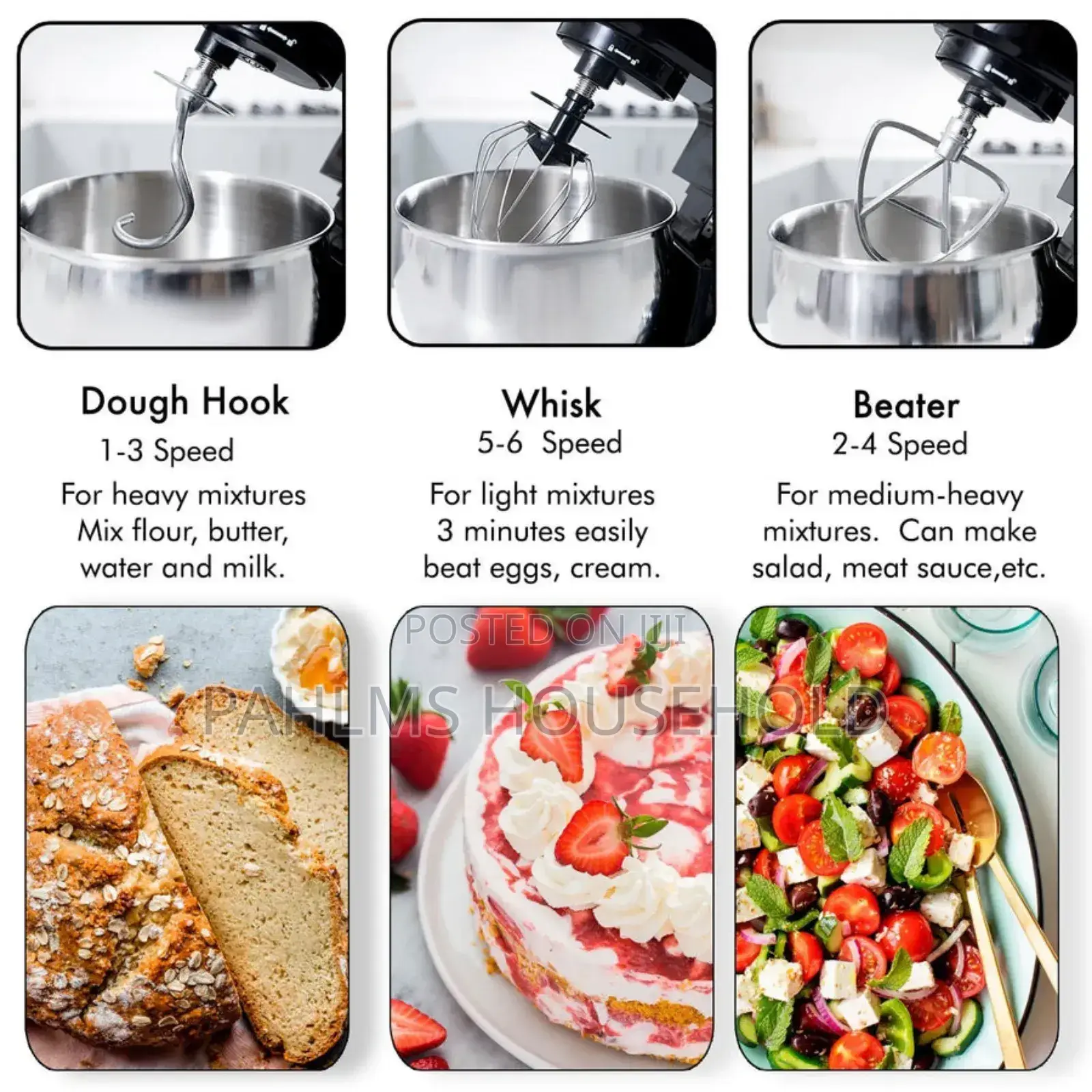 5L Geepas Food Stand Mixer