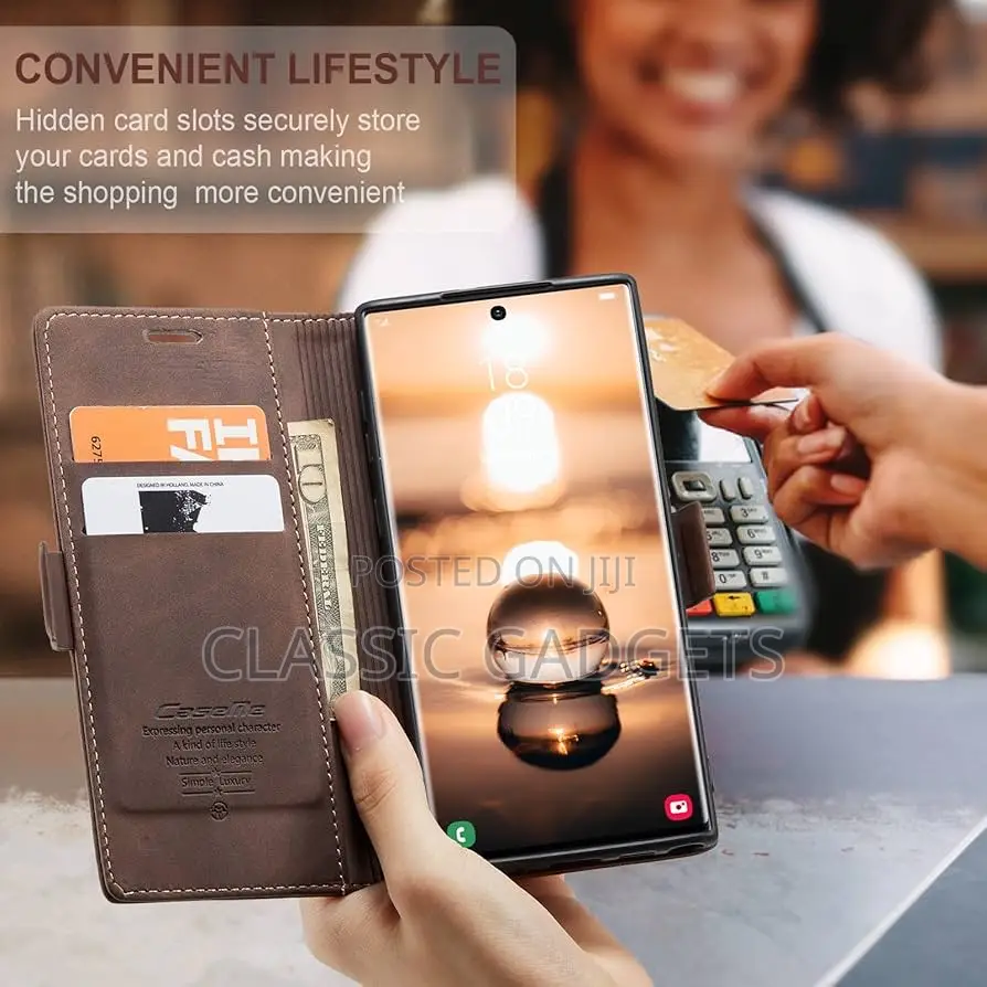 Leather Vintage Wallet Phone Case for Galaxy S25 Ultra