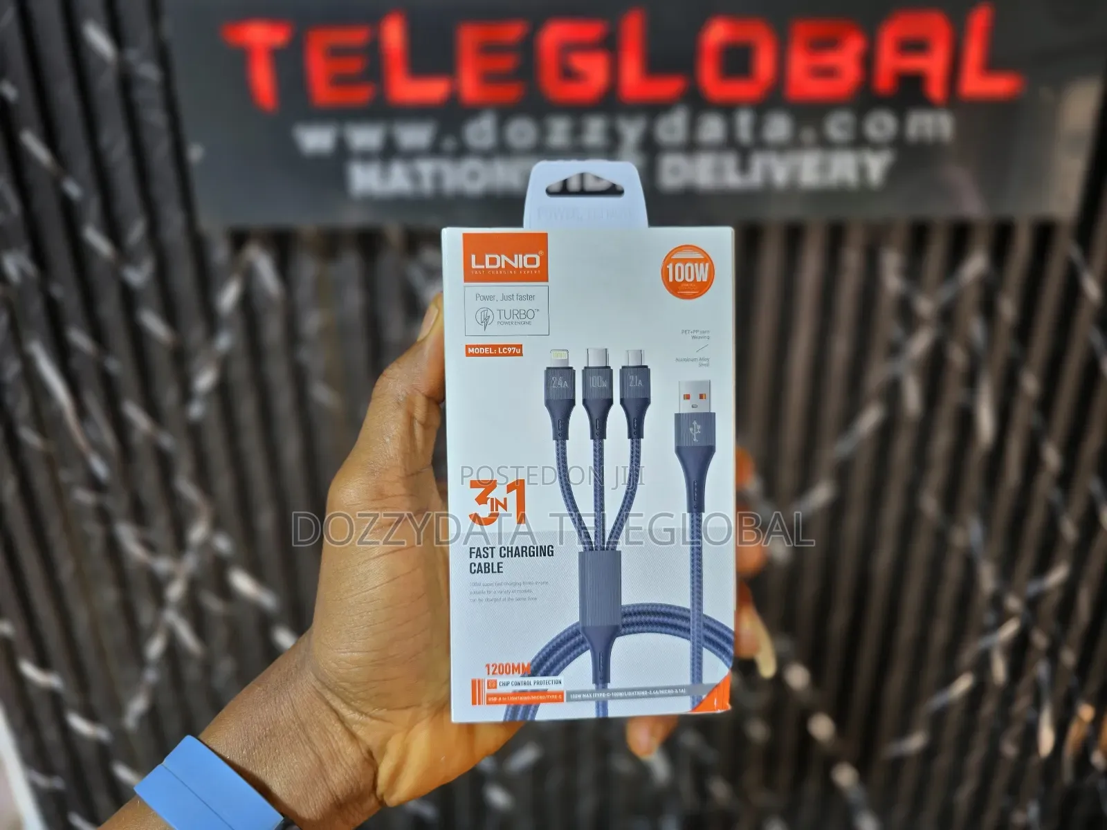 Ldnio Lc97u 100w 3 in 1 Fast Charging Cable