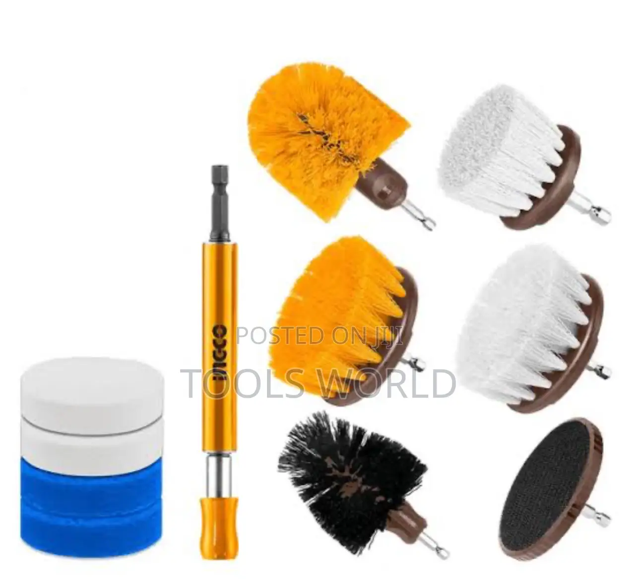 Ingco 11 PCS Upholstery Cleaning Brush Set