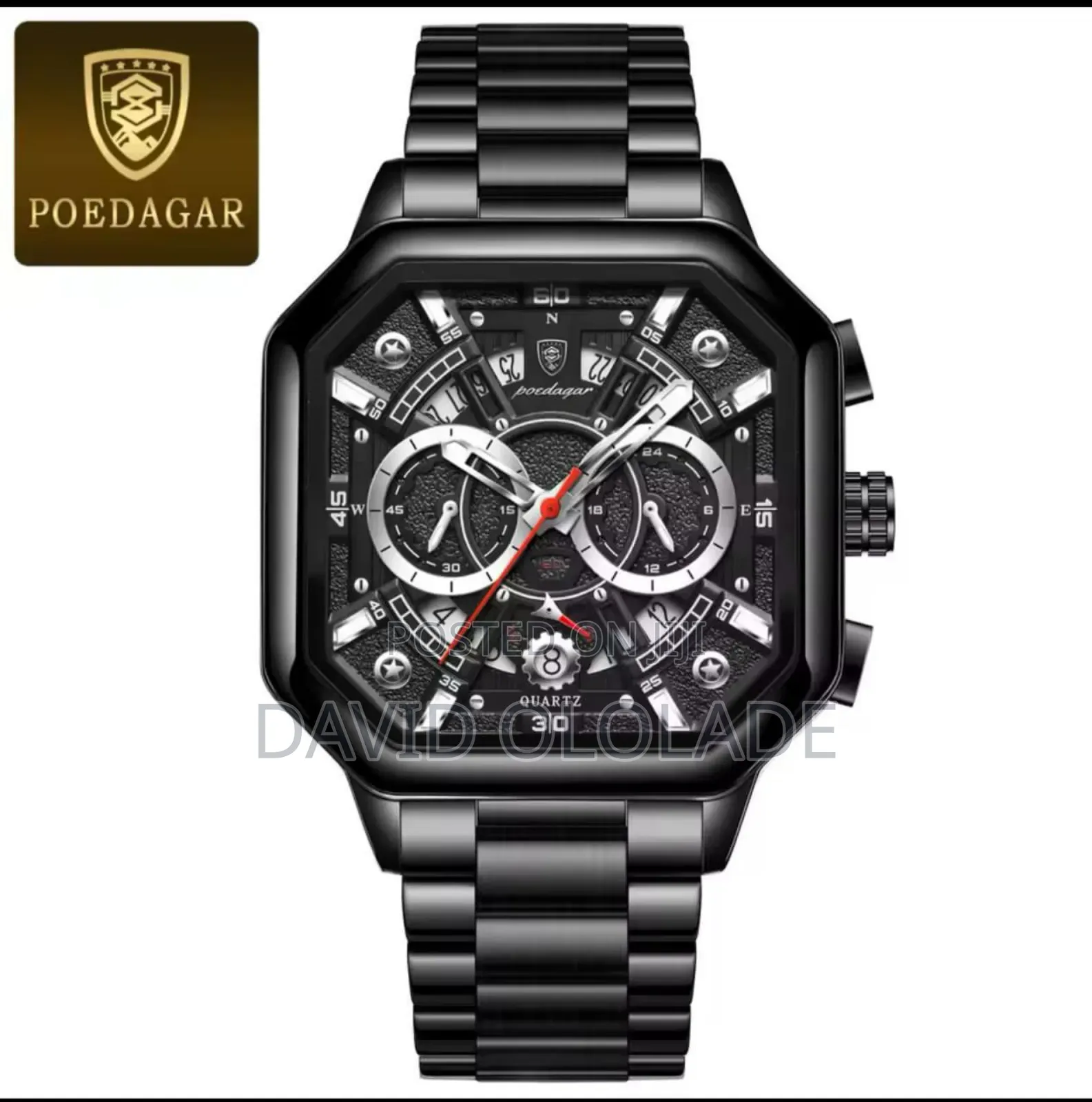 Poedagar Chain Chronograph Wristwatch