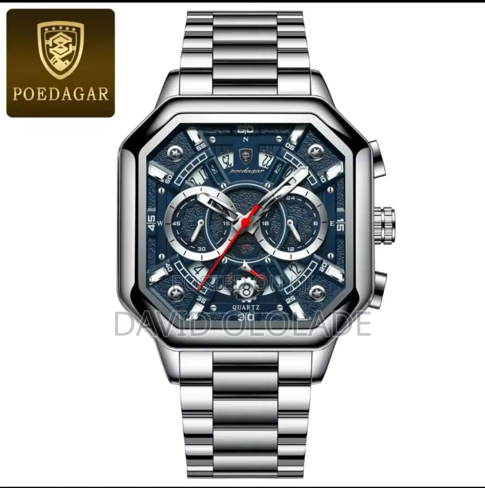 Poedagar Chain Chronograph Wristwatch