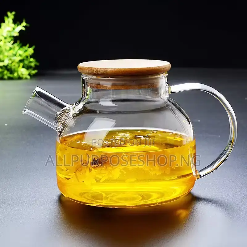 1000ml Transparent Borosilicate Tea and Pot