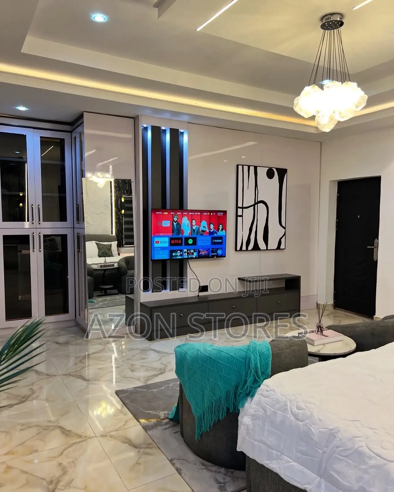 Classic 7ft X 10ft Tv Unit With Simple Colour Blend