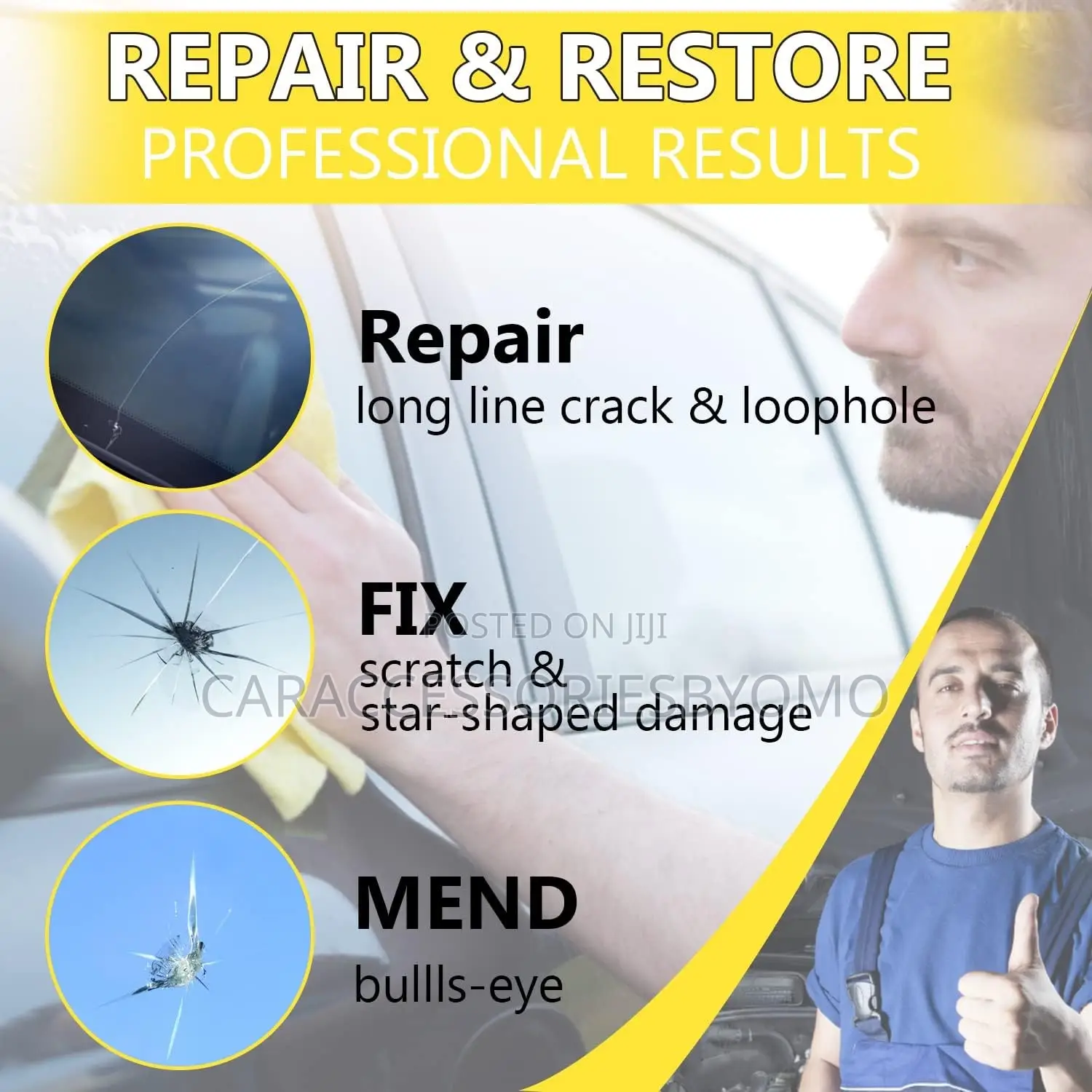 Windshield Crack Repair Kit - 1pc