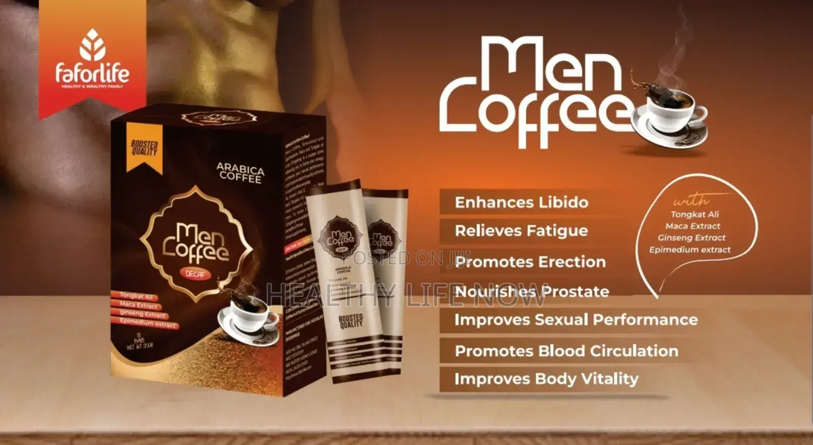Men Coffee Faforlife Herbal Product