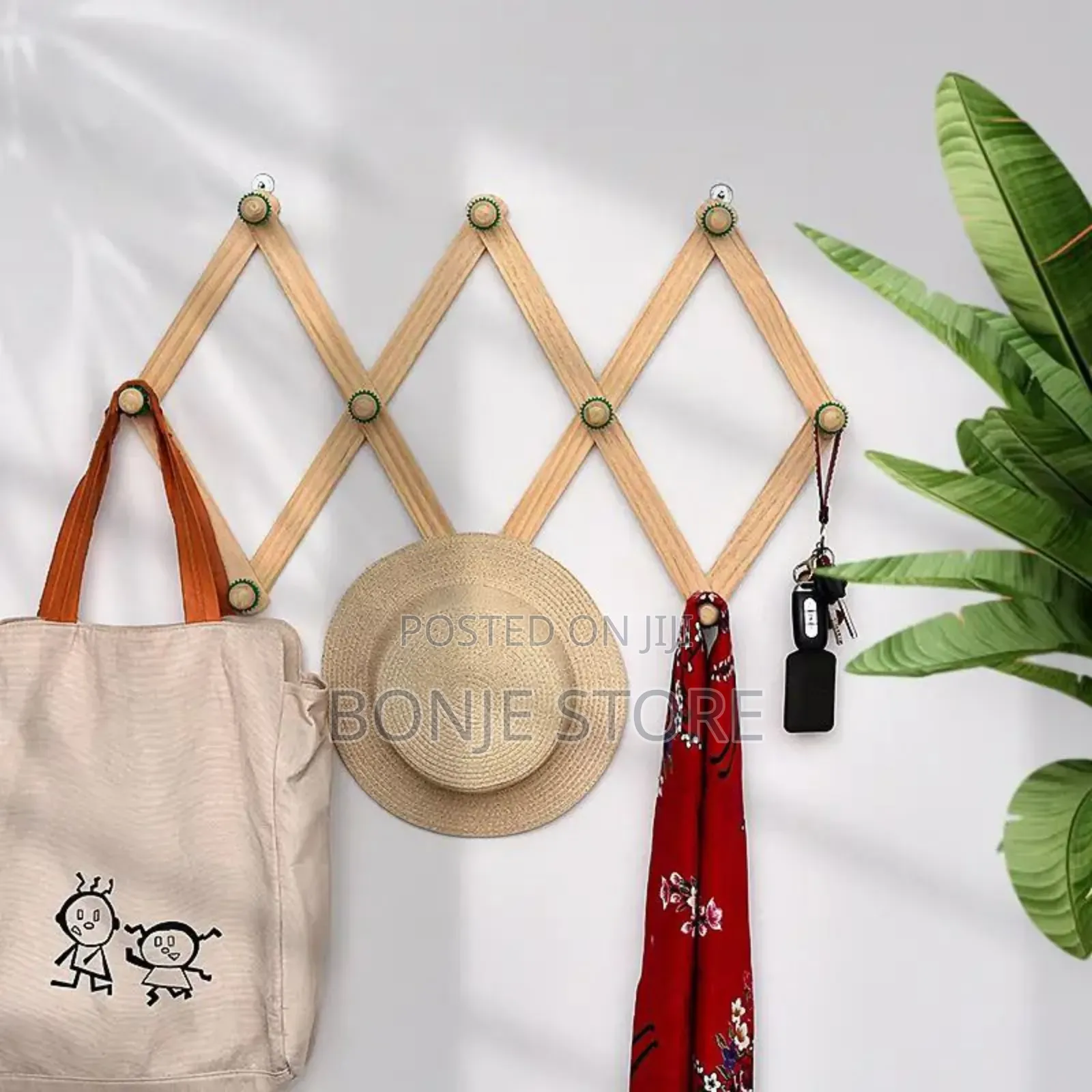 Wooden Bag Hanger 
Wooden Expandable Mug Rack