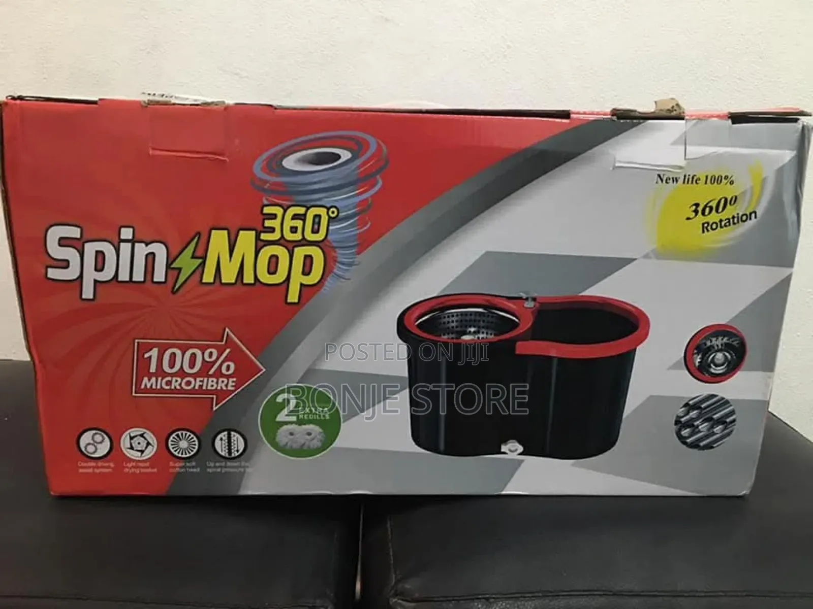 360 Rotation Spin Washable Mop With Soap Spray