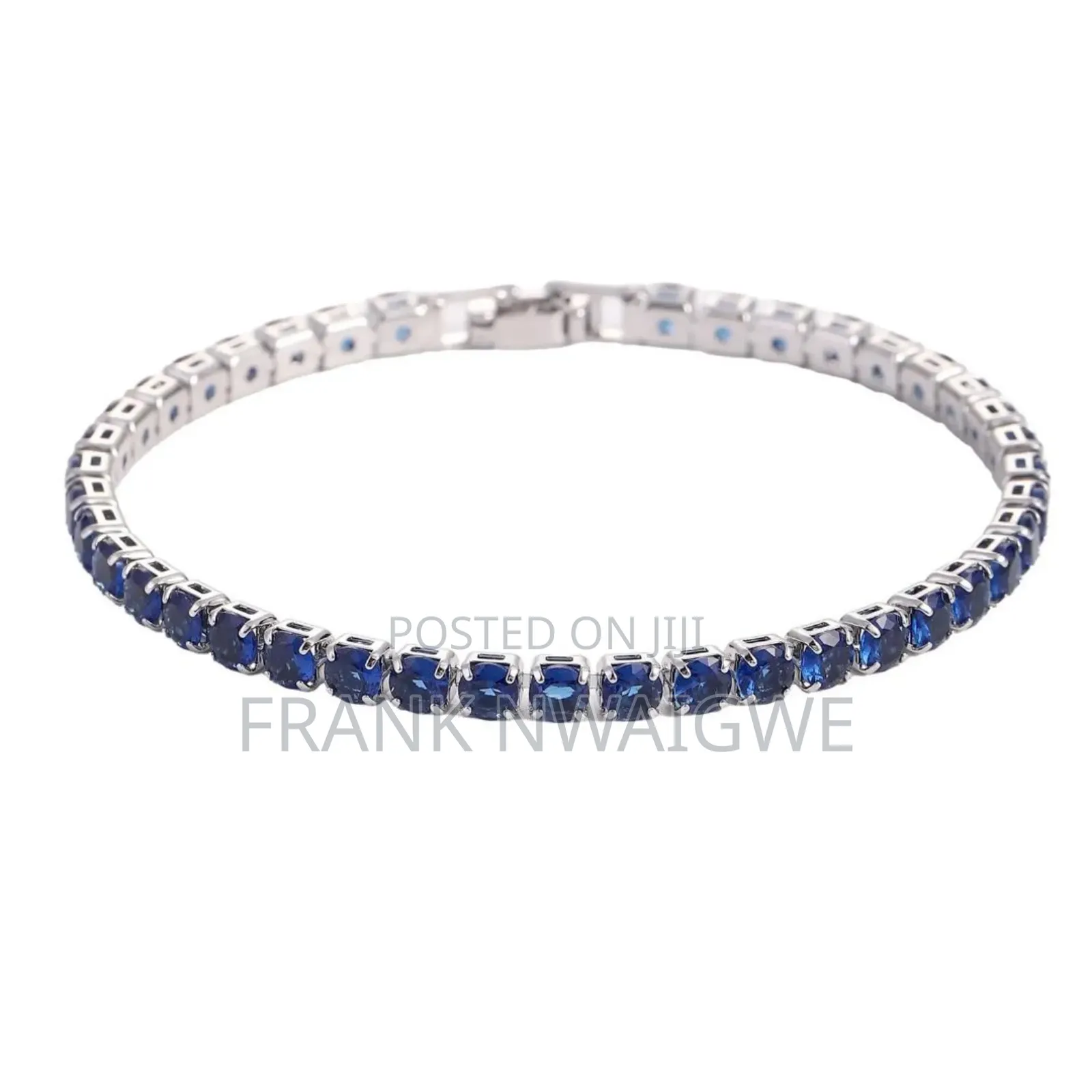 Cubic Zirconia Iced Out Bracelet Chain Gold Silver Blue Pink