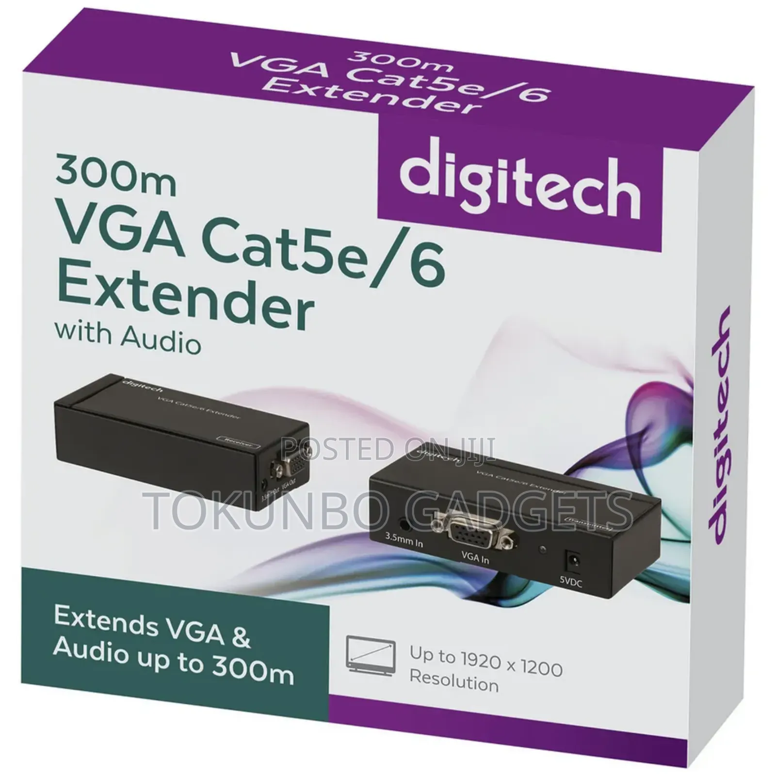 Digitech Audio Visual300m Vga Cat5e/6 Extender With Audio