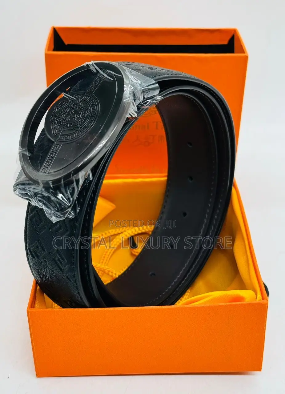 Versace Quality Luxury Men Genuine Leather Belt