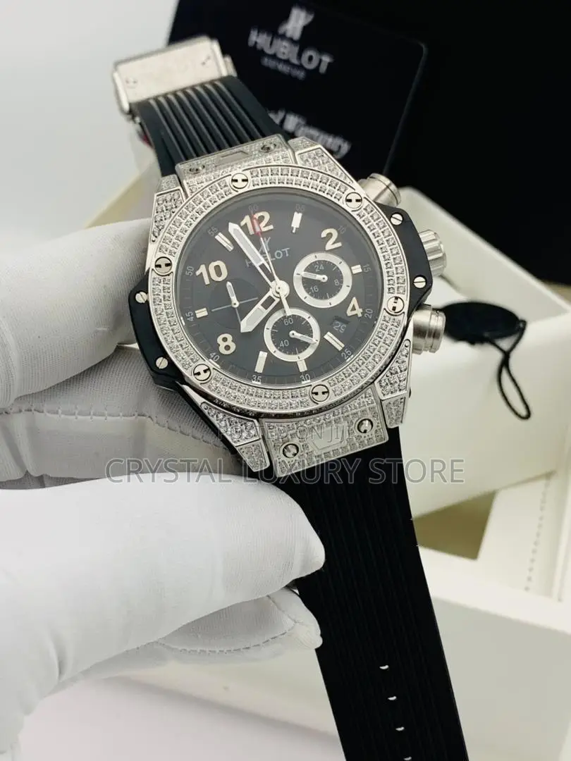 Hublot Quality Men Rubber Strap Wristwatch