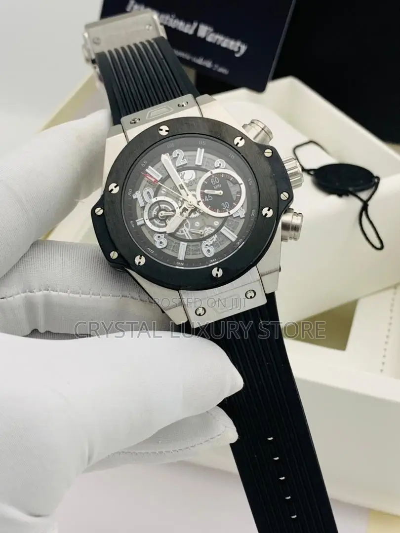 Hublot Quality Men Rubber Strap Wristwatch