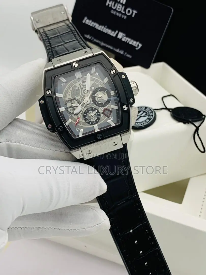 Hublot Quality Men Rubber Strap Wristwatch