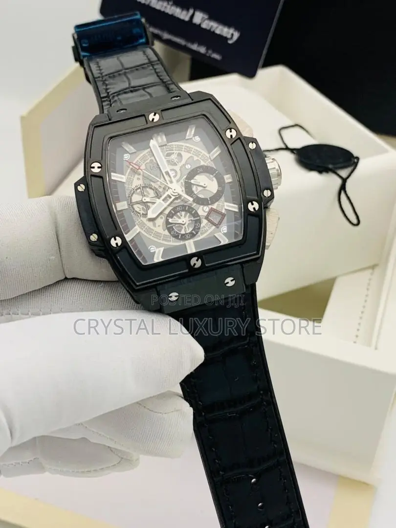 Hublot Quality Men Rubber Strap Wristwatch