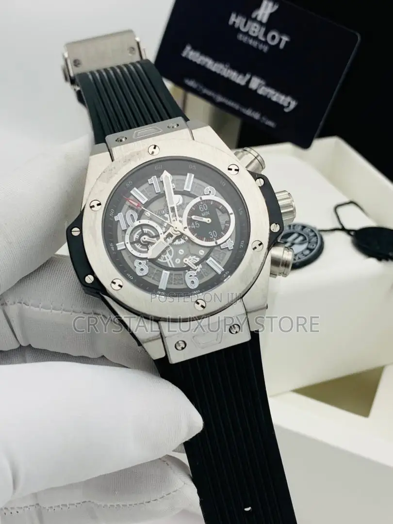 Hublot Quality Men Rubber Strap Wristwatch