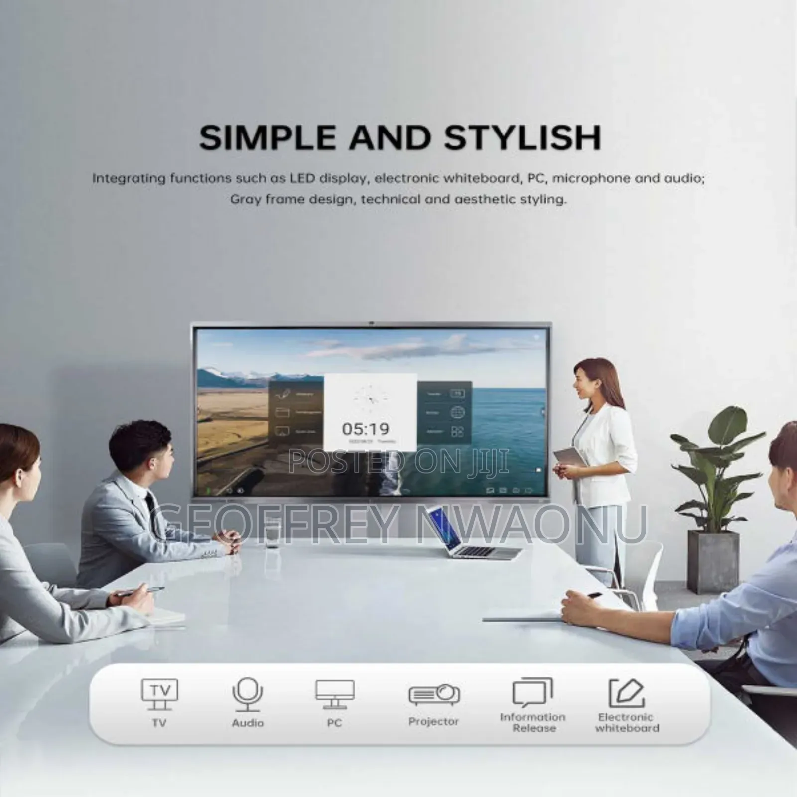 65"Riotouch UHD Flat Panel LED Touchscreen With Inbuilt OPS