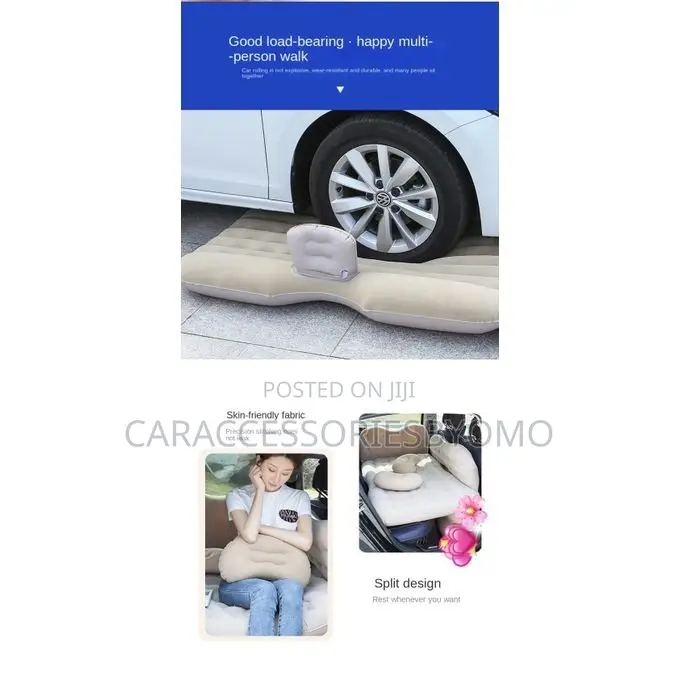 Inflatable Car Sofa With Pillows (With Automatic Pump)