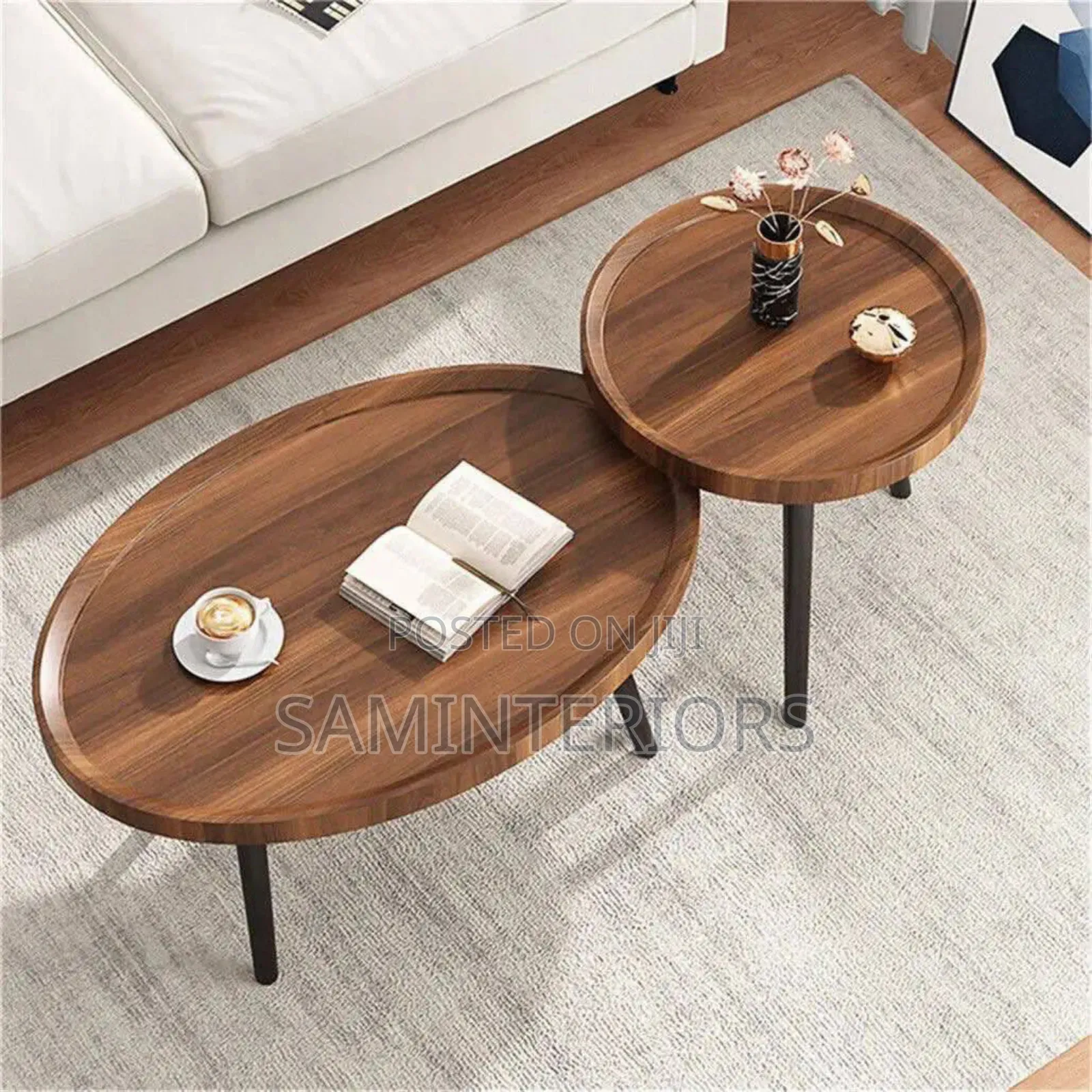 Contemporary Wooden Top 2 in 1 Center Table