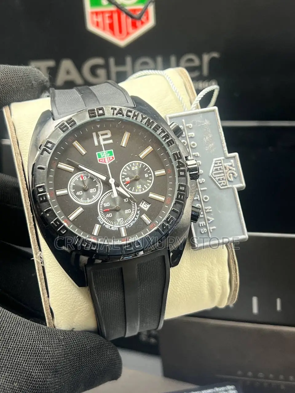 Tag Heuer Quality Men Rubber Strap Wristwatch
