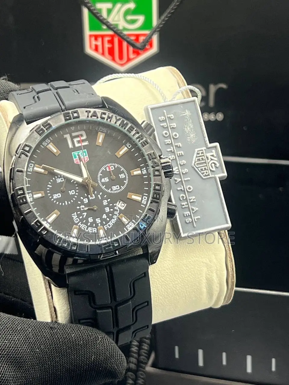 Tag Heuer Quality Men Rubber Strap Wristwatch