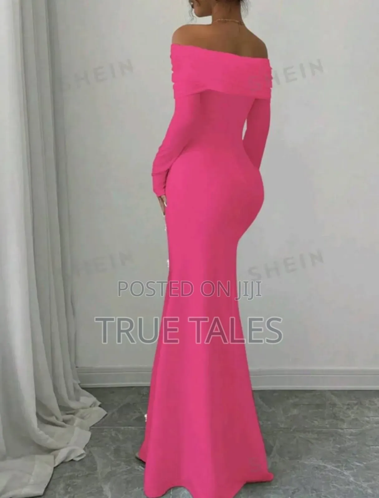 Pink Bead Embellished Off Shoulder Party Dress Sizes 8 to 12