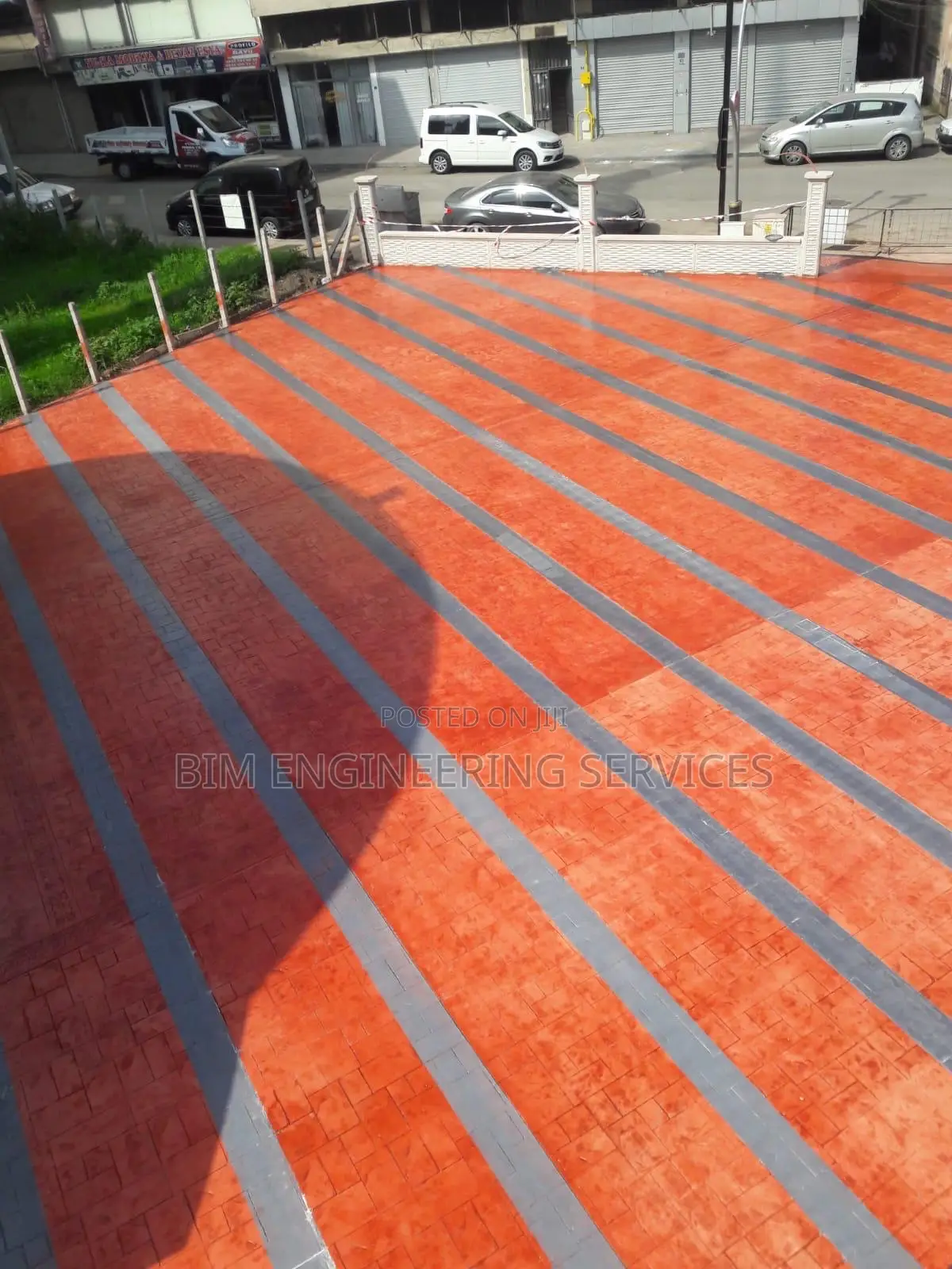 Brick Red And Pewter Colour Hardener Concrete Floor Paint