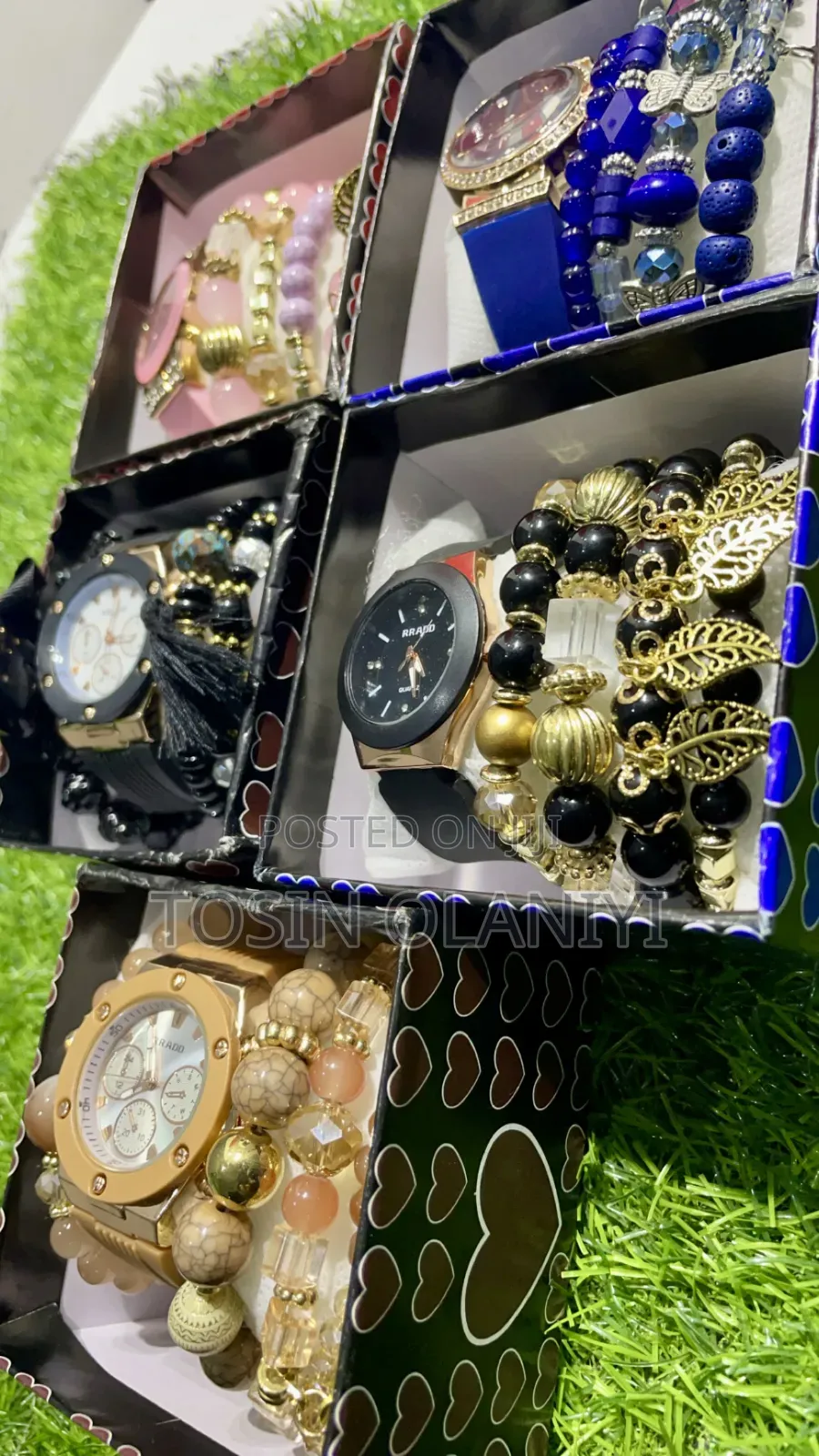 Fashion Wrist Watch and Beads Set