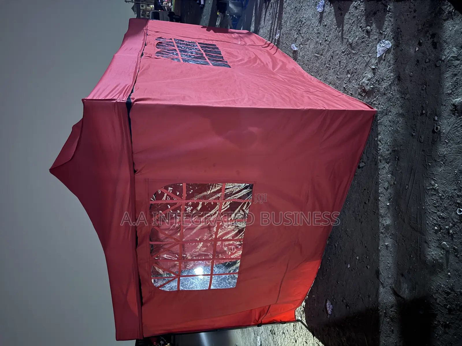 Red Gazebo Canopy With 4 Sides Cover 10 by 15