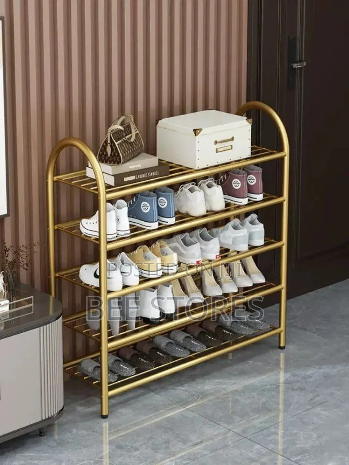 5 Layers Quality Gold Shoe Rack