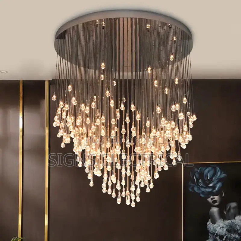 Modern Long Staircase Chandelier for Living Room