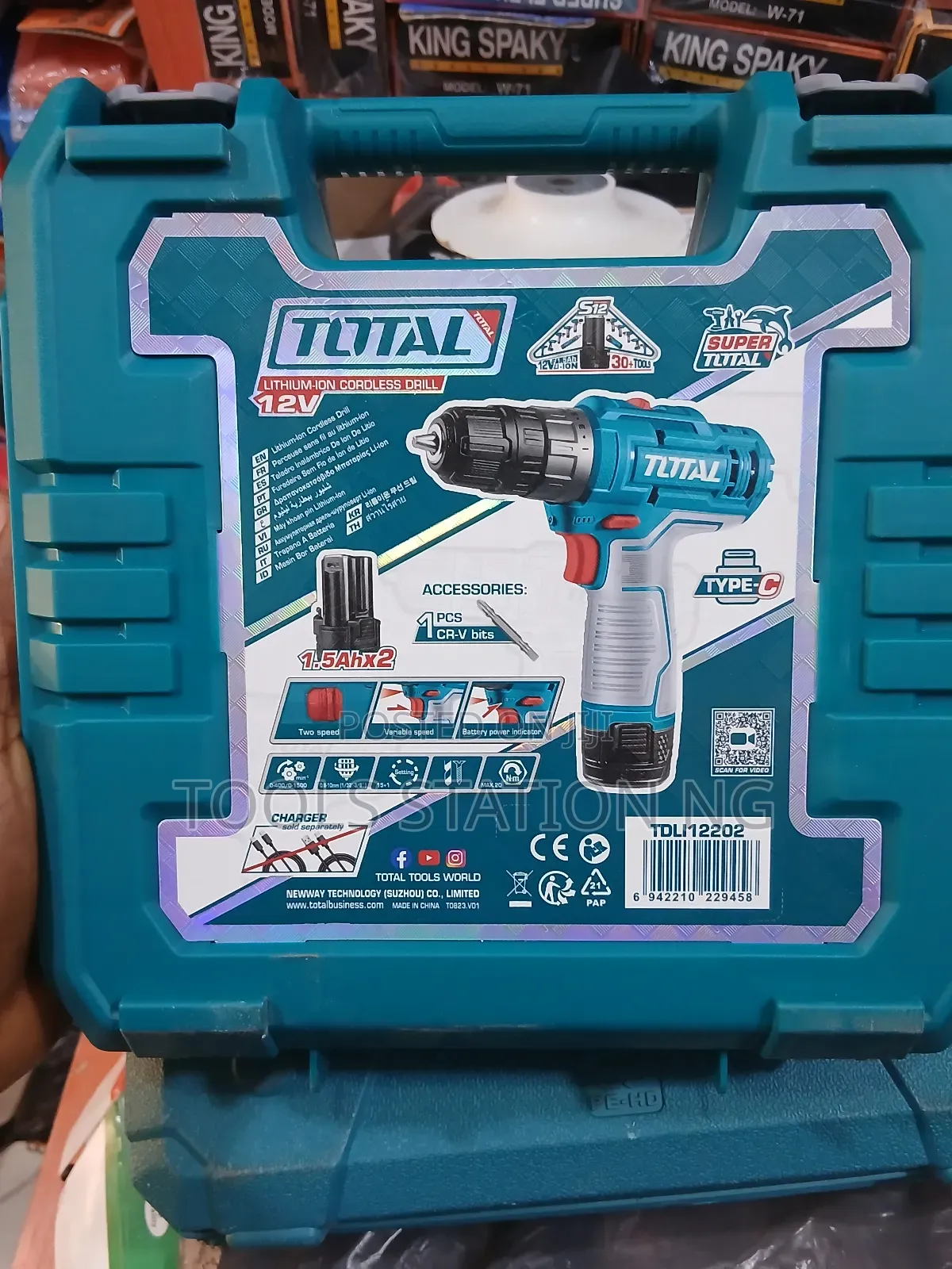 Cordless 12V Drill Machine. With Type C Charging Port
