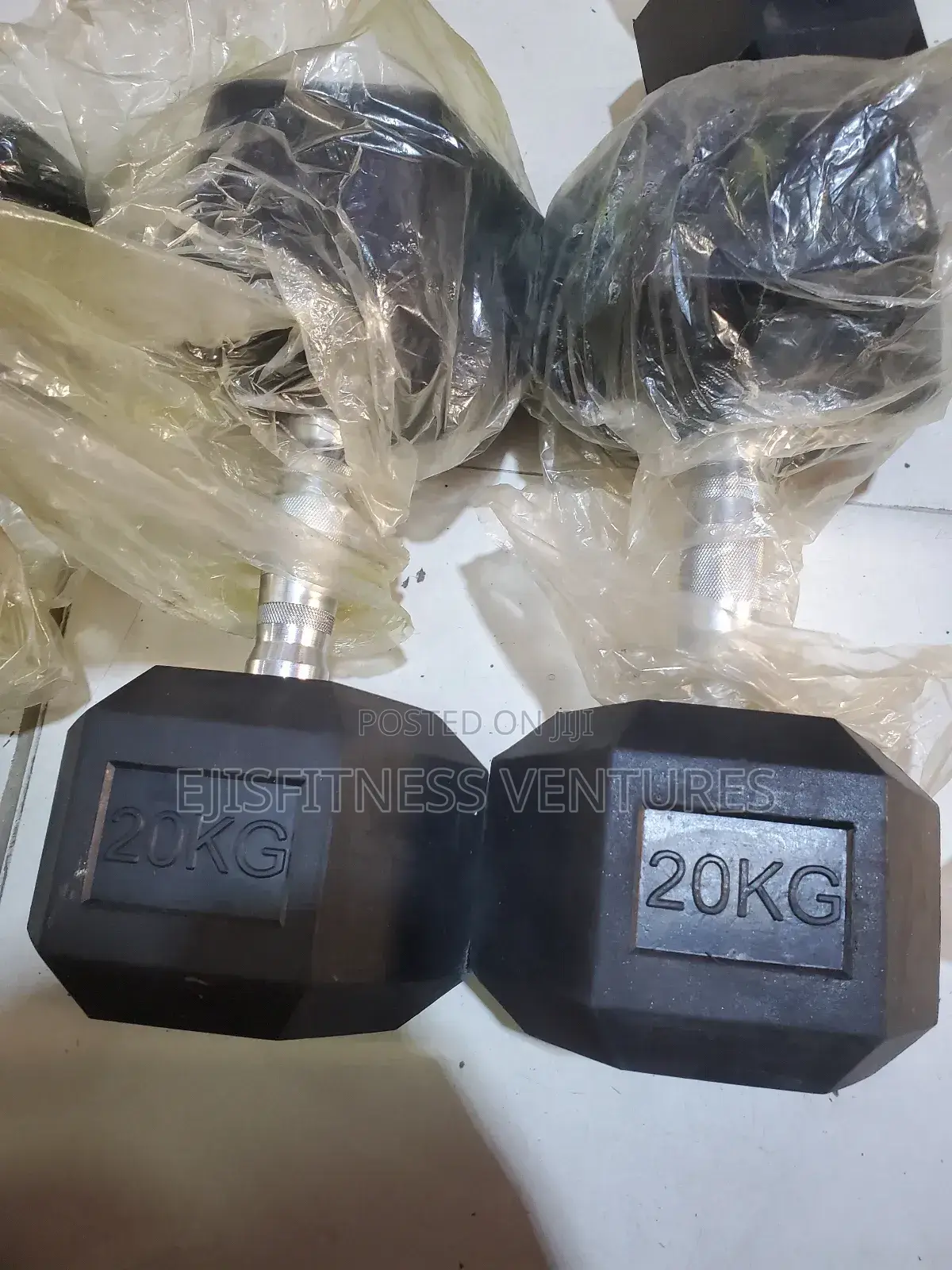Pair of 20kg Hexagon Dumbell