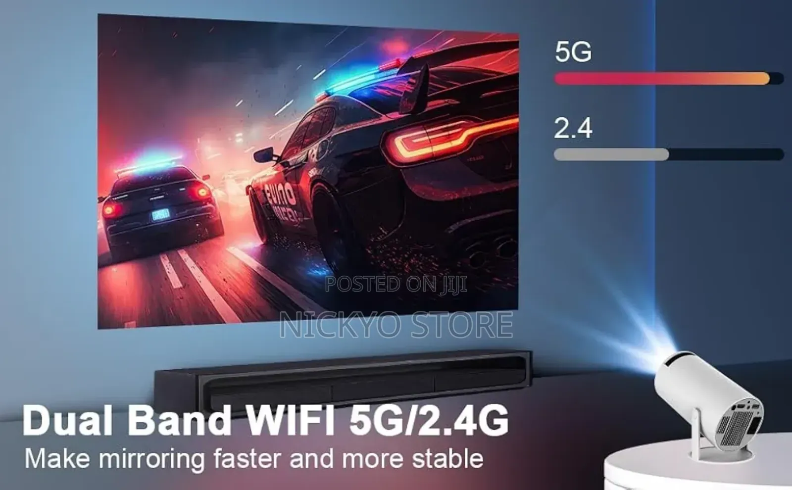 Wi-Fi Miracast 1280p Smart Home Theater Led Video Projector