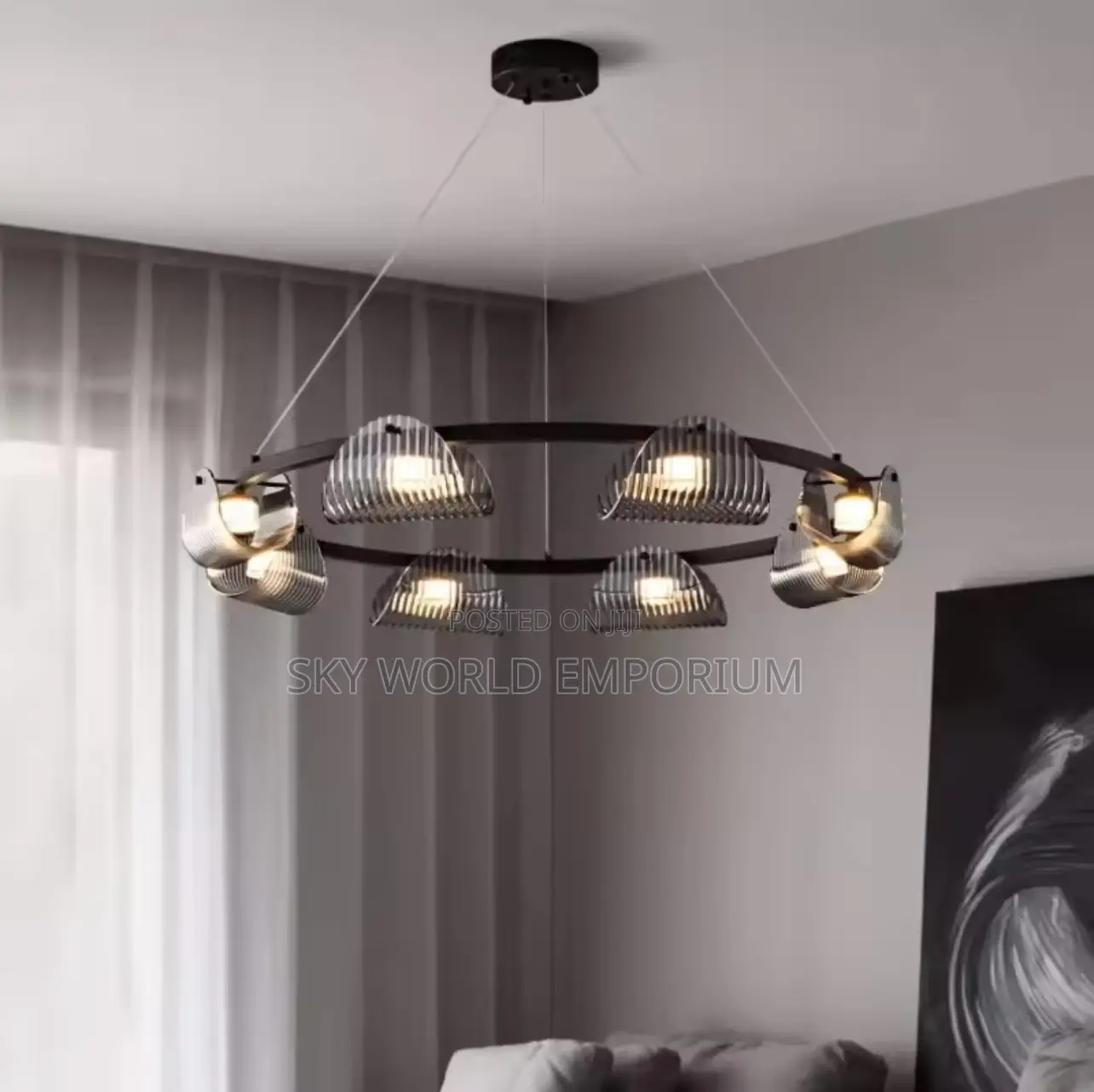 Luxury Black Crystal Chandelier