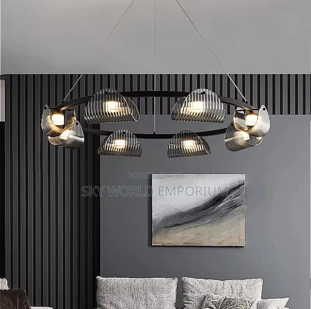 Luxury Black Crystal Chandelier