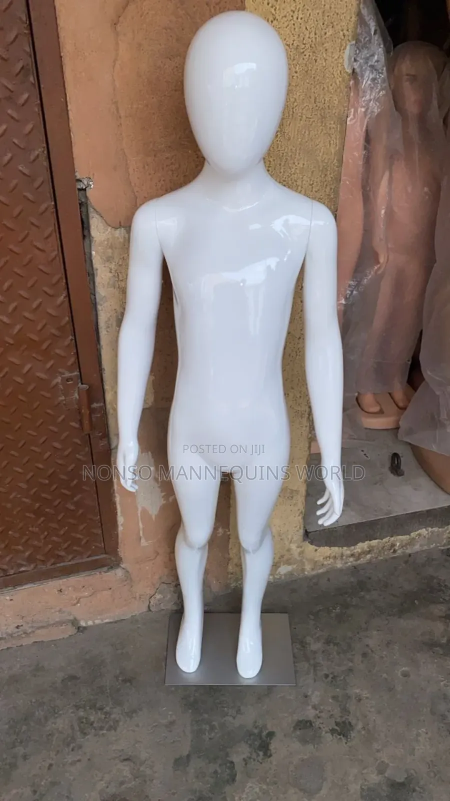 Age 8 To 12 Years Unisex Glossy White Kids Mannequins