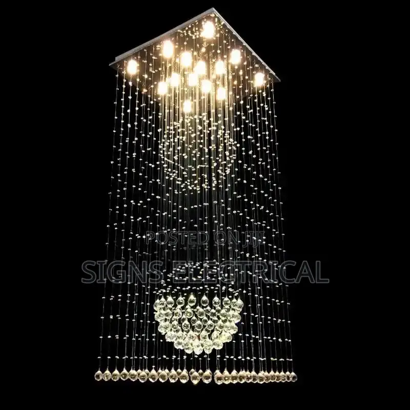 Duplex Building Middle Floor Villa Crystal Chandelier