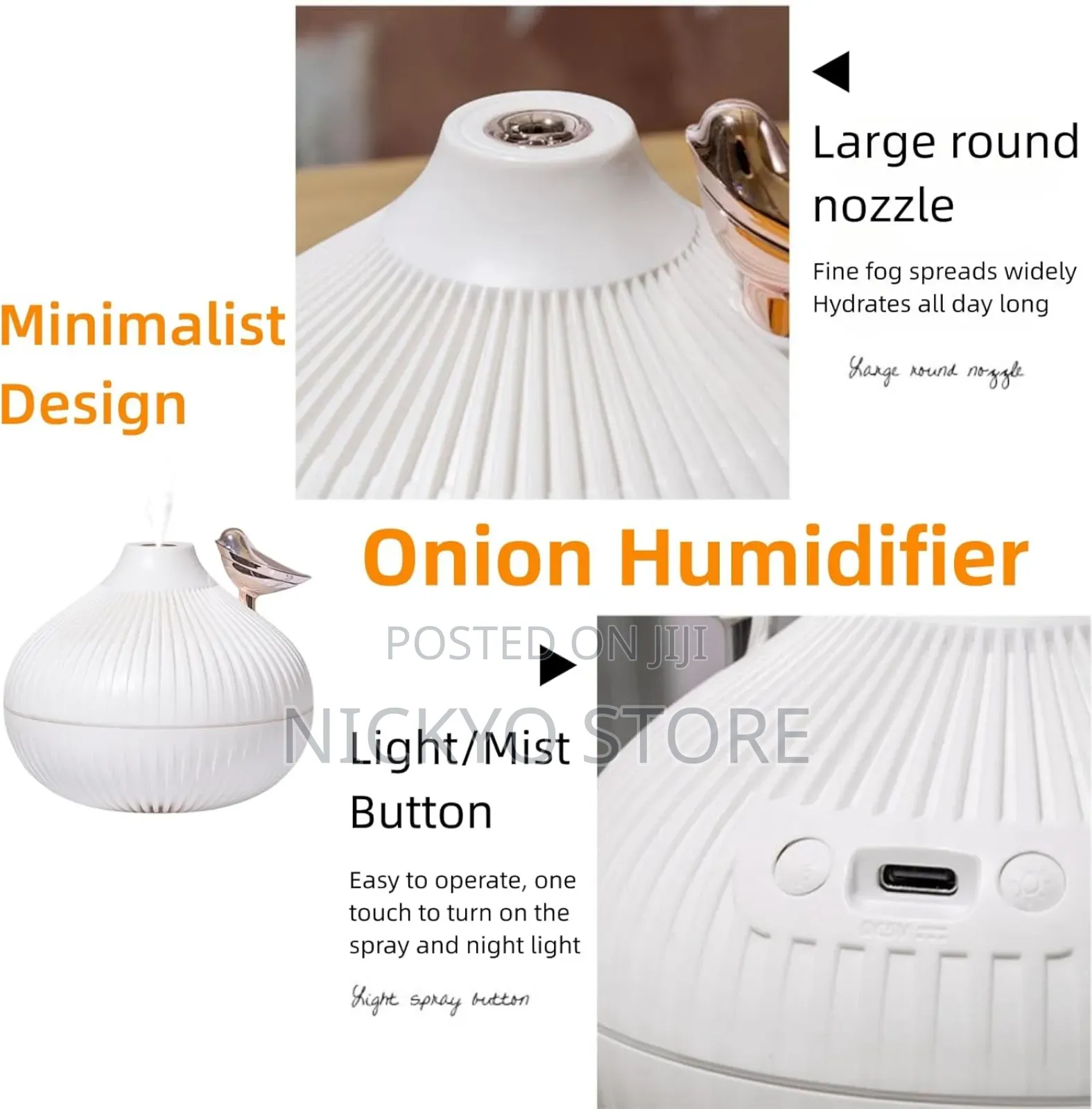 300ml Mini Humidifier, Cute Onion Shape Humidifier