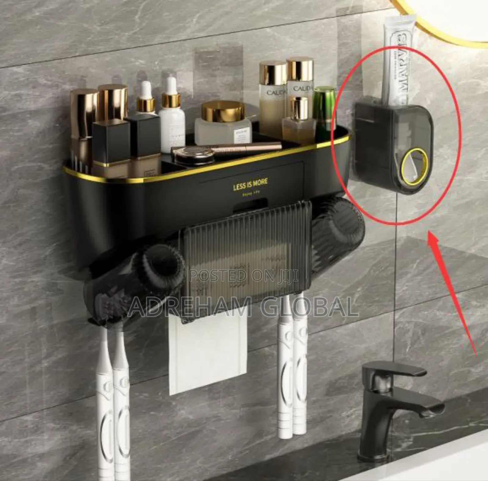 Complete Set Wall-Mounted Toothbrush Holder/Sterilizer,Paste