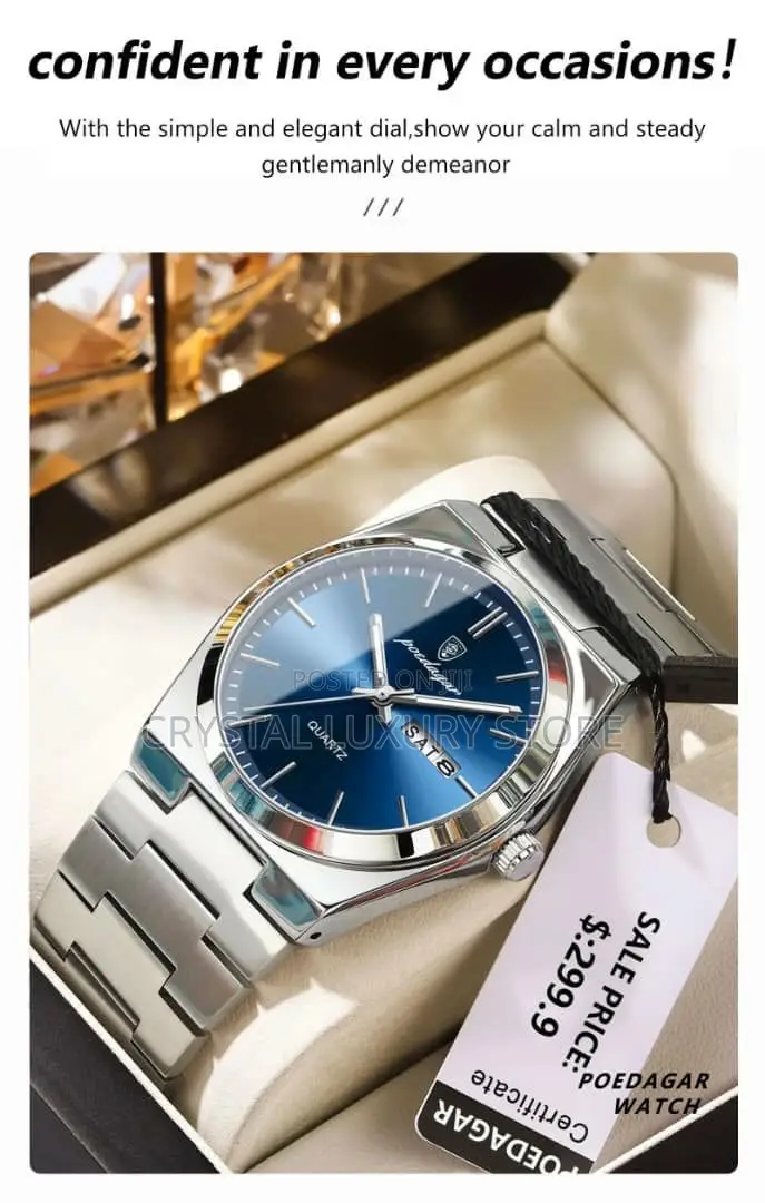 Poedagar Quality Men Chain Strap Wristwatch
