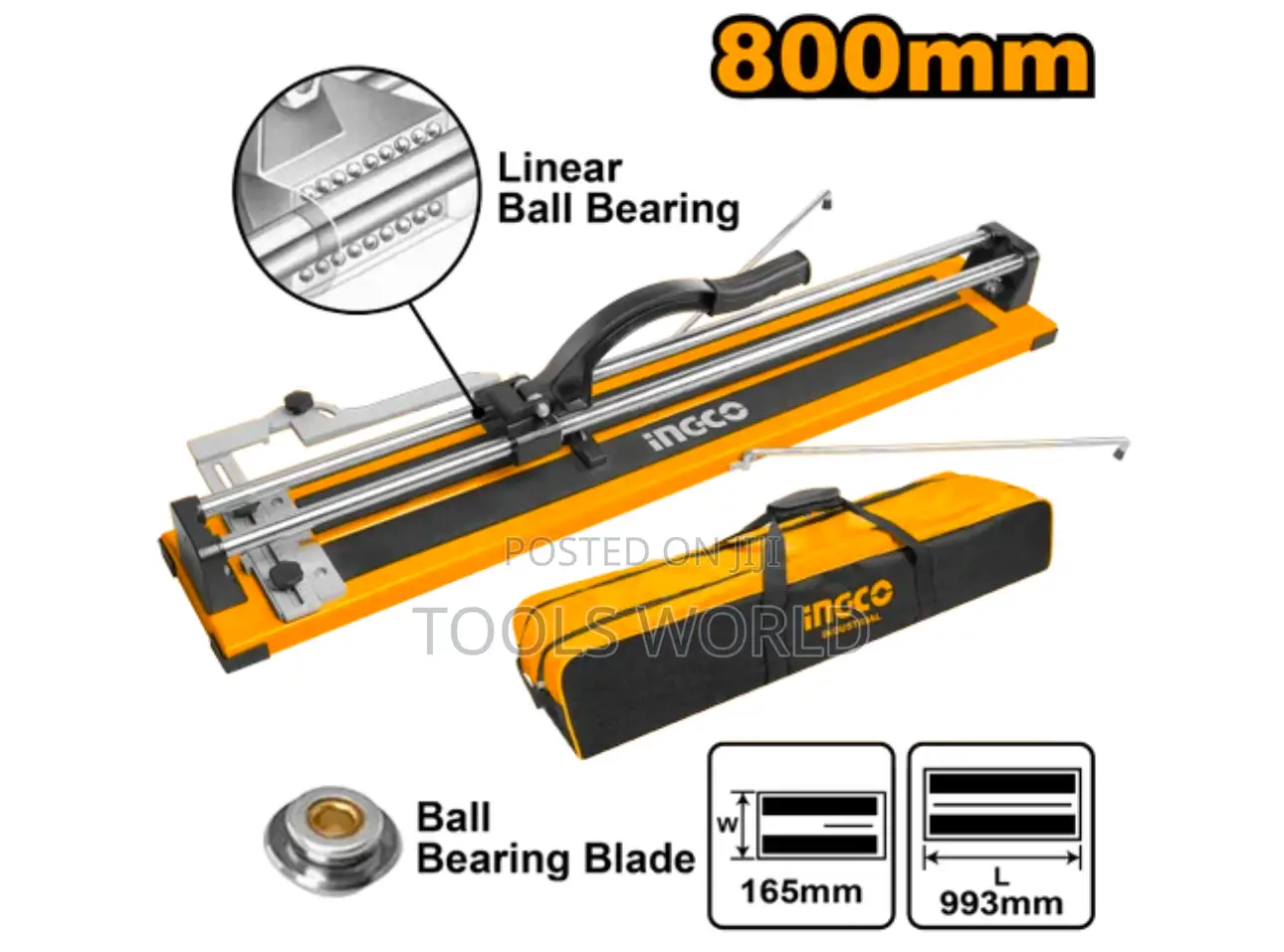Ingco Tile Cutter - 800mm Max Cutting Length, 14mm Max